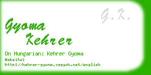 gyoma kehrer business card